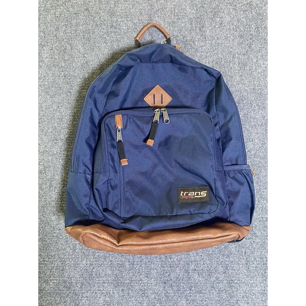 Trans Jansport Backpack - Solid Blue School Laptop CLEAN